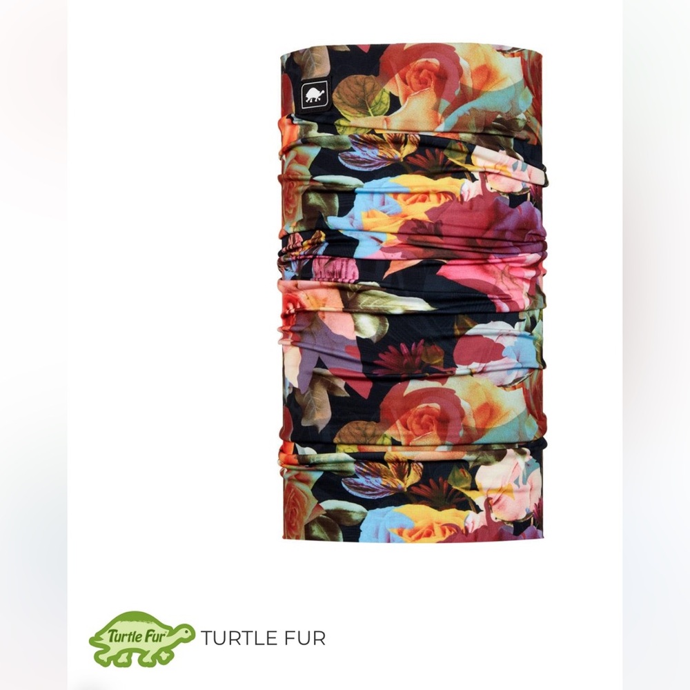 Turtle Fur Totally Tubular Floral Print Neck Gaiter NWOT Skiing Scarf Winter